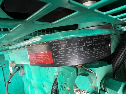 125 KW Cummins/Onan #125DGEA, Diesel Generator, 8.3 liter engine, 207 HP @ 1800 RPM, 120/208 Volt, 1PH/3PH - Image 8