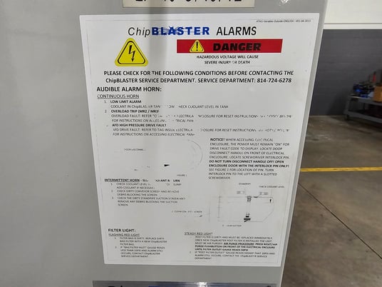 ChipBlaster #GV2-80, High Pressure Coolant System, 1000 psi, 100-gallon tank, (2) 40-liter modules, 10 GPM - Image 7