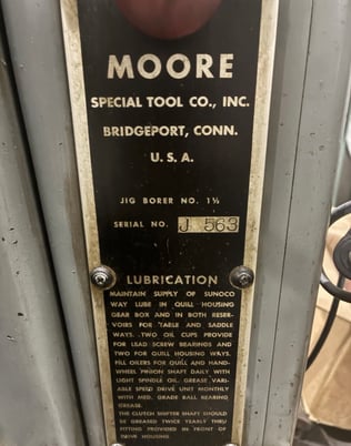 Moore #1-1/2, Jig Grinder - Image 2