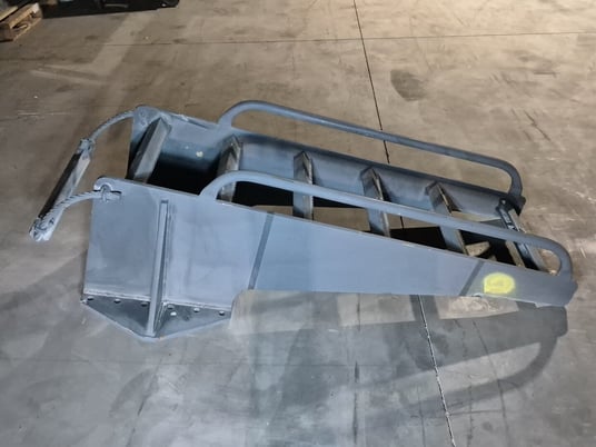 6' x 2' wide industrial steel access ladder w/ han - Image 1