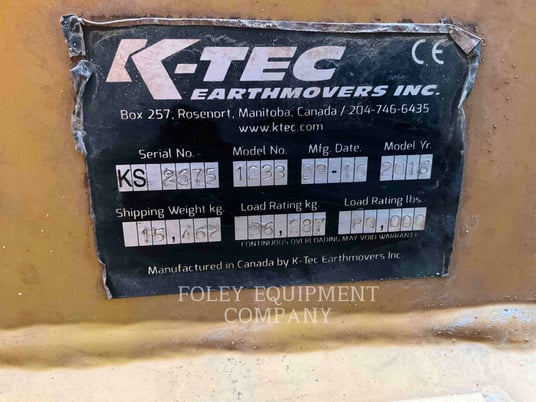 K-Tec 1233, Scraper, S/N: 2675, 2016 - Image 5