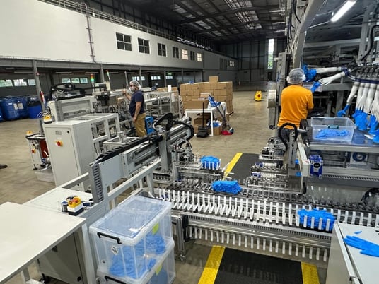 Sky-Tag Robotics GP100, Rubber Glove Packing Machine, 160 gloves per minute - Image 1