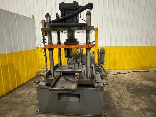 100 Ton, Rollform Inc., hydraulic 4-post cutoff & power unit, 12 stroke, 27" btwn posts, 20 HP - Image 5