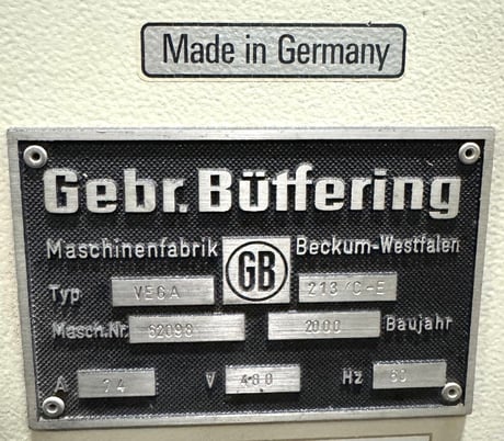 53" Butfering #VEGA, 2 Headed Belt Sander, 2000 - Image 10