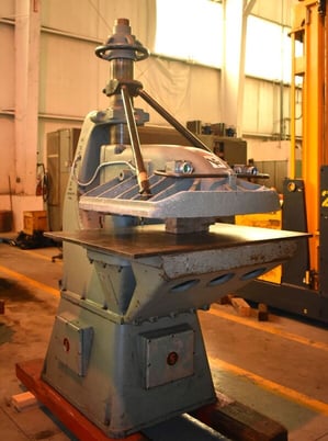 25 Ton, Herman Schwabe #DV, heavy duty swing arm hydraulic die cutting clicker press, 3 stroke - Image 1