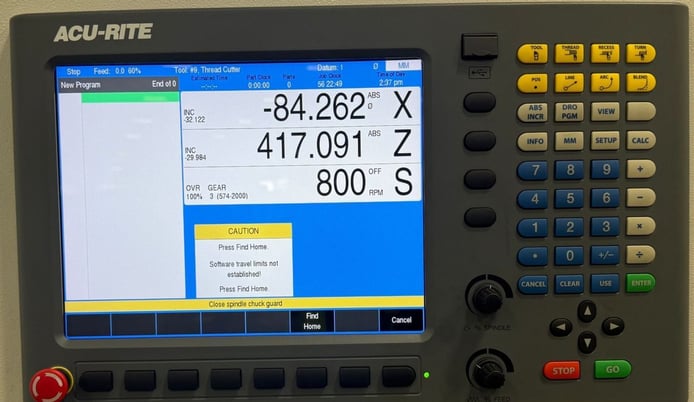 Clausing #CNC1440PT, cnc lathe, 14" swing, 6.7" swing over cross slide, 40" centers, 1.5" bore, 2000 RPM, 5 - Image 3