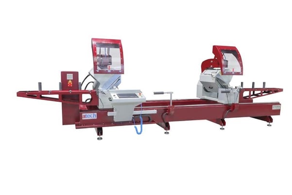 22" Atech #ZIGMA-06-FA, CNC Double Miter Saw, (2) 4 HP saw motors w/ 32 mm arbors, spray lubrication system - Image 2