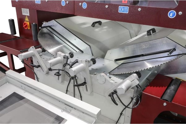 22" Atech #ZIGMA-06-FA, CNC Double Miter Saw, (2) 4 HP saw motors w/ 32 mm arbors, spray lubrication system - Image 6
