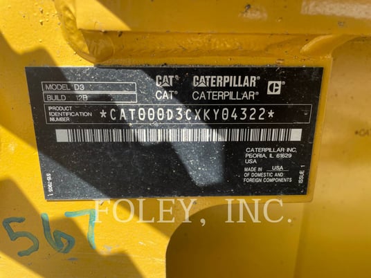 Caterpillar D3-12LGP, Crawler Dozer, 46 hours, S/N: XKY04322, 2023 - Image 6