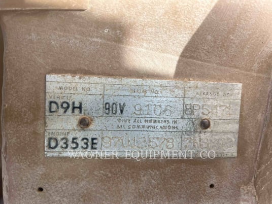 Caterpillar D9H, Crawler Dozer, 4858 hours, S/N: 90V09106, 1980 - Image 6