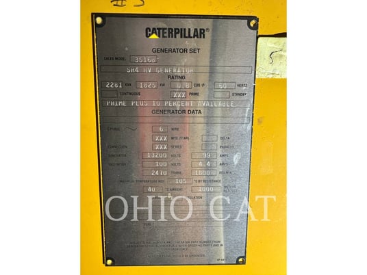 2000 KW Caterpillar 3516B, Stationary Generator Set, Diesel, 1800 RPM, 13200V, 248 hours, 2000 - Image 3