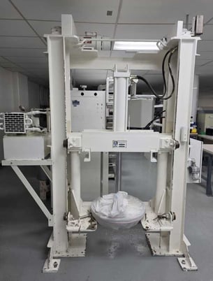 40 gallon Charles Ross #HDM-40, double planetary mixer with Ross elevated discharge press model EDS-40 - Image 4