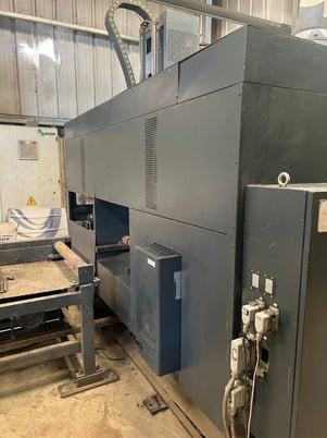 Ficep #602-DFRC, beam drill line, robot coping, 10 HP, 2500 RPM, 6 tool, 40' in & out feed, 2010 - Image 3