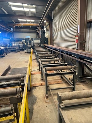 Ficep #602-DFRC, beam drill line, robot coping, 10 HP, 2500 RPM, 6 tool, 40' in & out feed, 2010 - Image 8