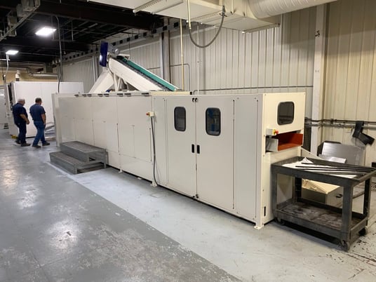 12 cu.ft. Almco #V-26TFS, Through-feed Vibratory Tub, 24" x 96" tub, sound attenuated enclosure, variable - Image 1