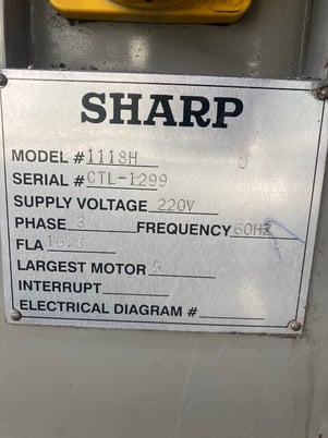 Sharp #1118H, Precision Lathe, HLVH Style, w /Metric/Inch digital read out, 220 V - Image 5