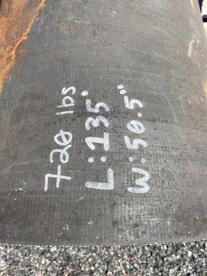 50.5" wide x 135' long Conveyor Belt, Rough Top 2 Ply - Image 2