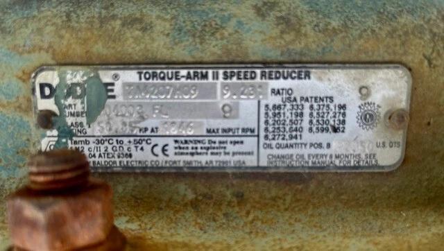 15 HP, 1765 RPM, Dodge #TA4207H09, Speed Reducer w/ North American Electric motor, 9.23 ratio - Image 5