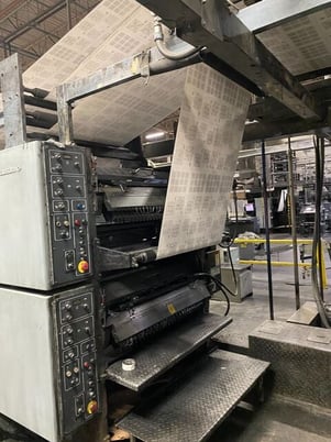 Heidelberg #Mercury-2-Tower-4-Web, Newspaper Press System, 40" Width, 24-13/16" cutoff, folder, splicers, 2004 - Image 4