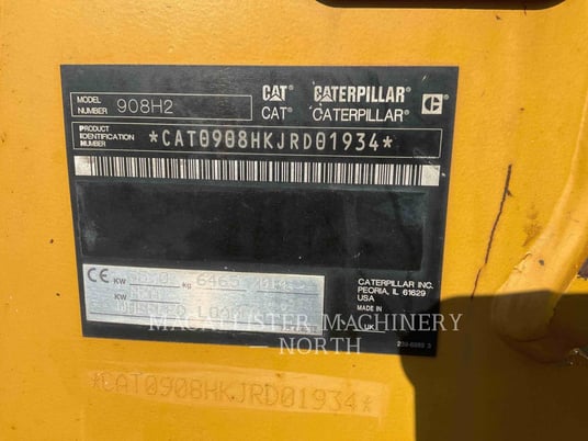 Cat 908H2, Wheel Loader, 7447 hours, S/N: JRD01934, 2014 - Image 6