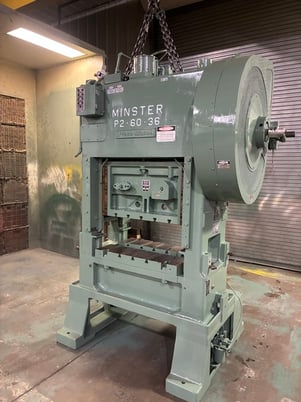 60 Ton, Minster #P2-60-36, Mechanical Stamping Press, 36" x 25" bed, 3" stroke, 3" adjustment, 13.5" shut - Image 2