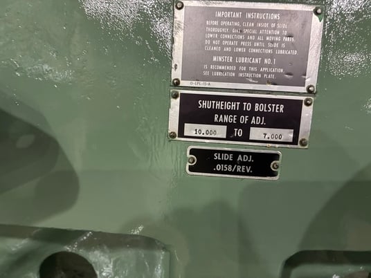 60 Ton, Minster #P2-60-36, Mechanical Stamping Press, 36" x 25" bed, 3" stroke, 3" adjustment, 13.5" shut - Image 5