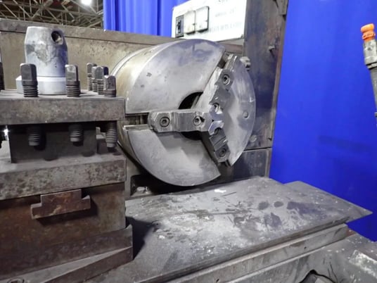 24" x 120" Sharp #24120V, Lathe, tailstock, 12" chuck, 4' bore, 220 V. - Image 6