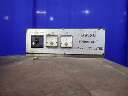 24" x 120" Sharp #24120V, Lathe, tailstock, 12" chuck, 4' bore, 220 V. - Image 8