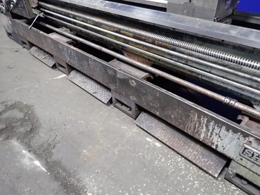 24" x 120" Sharp #24120V, Lathe, tailstock, 12" chuck, 4' bore, 220 V. - Image 10