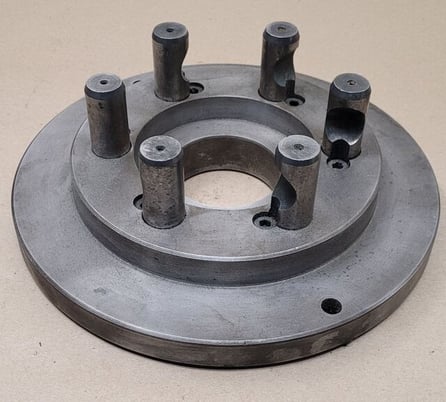 D1-6 Lathe Chuck Back Plate - 10in Overall Diameter - Image 1