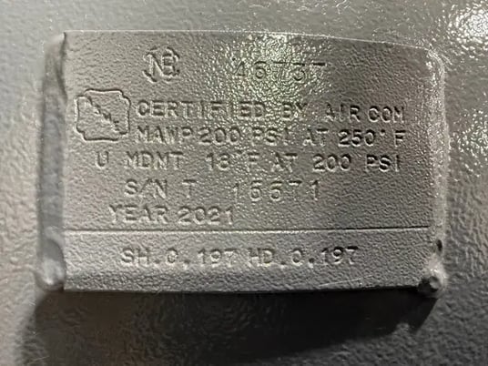 128 psi, Atlas Copco #G7FF, rotary screw air compressor, 10 HP, 2021 - Image 9