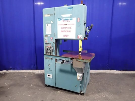 24" Grob #4V-24, Vertical Band Saw, 0.25" Blade width, 24" x 28" Table, 1985 - Image 1