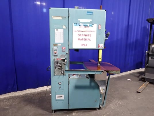 24" Grob #4V-24, Vertical Band Saw, 0.25" Blade width, 24" x 28" Table, 1985 - Image 2