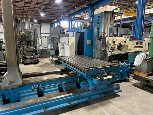 4" Giddings & Lewis #340T, table type horizontal boring mill, 48" x 96" T-slotted table, #50 spindle with - Image 1