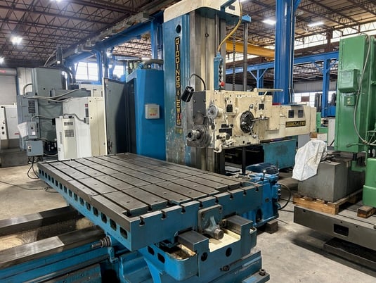 4" Giddings & Lewis #340T, table type horizontal boring mill, 48" x 96" T-slotted table, #50 spindle with - Image 2