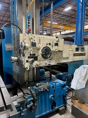 4" Giddings & Lewis #340T, table type horizontal boring mill, 48" x 96" T-slotted table, #50 spindle with - Image 3