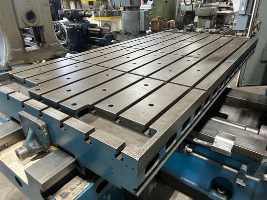 4" Giddings & Lewis #340T, table type horizontal boring mill, 48" x 96" T-slotted table, #50 spindle with - Image 4