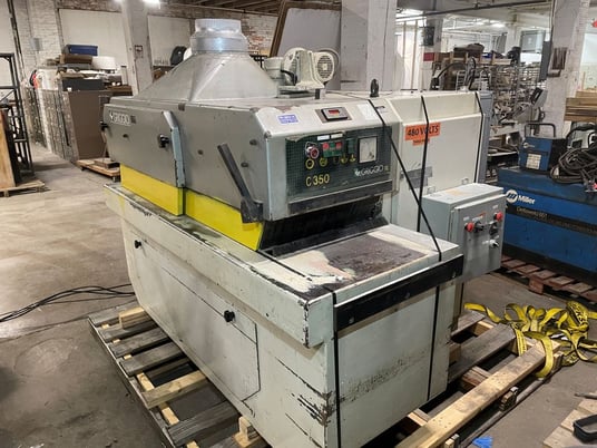 Griggio #C350, gang rip saw, pressure rollers / hold downs, 2.786" arbor diameter, 10"-16" blade diameter - Image 3