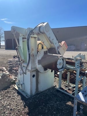 6000 lb. Dahlstrom, uncoiler, 4" -13" width, 62" outside dimensions, 18"-24" ID, powered hold down roll - Image 1