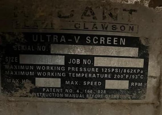 Black Clawson #UV400, Pressure Screen Low Pulse Foil Rotor, 250 HP - Image 7