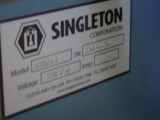 Singleton #SCCH23S1, 24 Amps Salt Chamber, 220 V. - Image 6