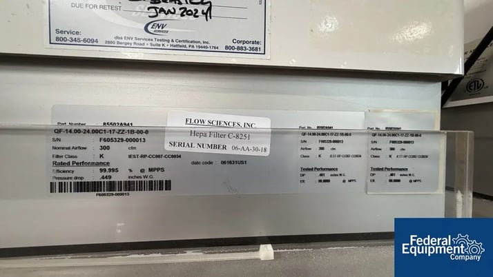 Flow Sciences #ETA723027BAD, Hood, 72", 24x14A filters - Image 8