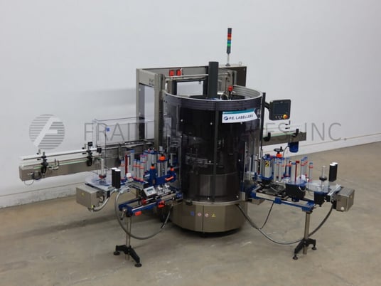 PE USA #Modular-PLUS-SL, 2 head front and back, pressure sensitive, rotary labeler, 250 containers/minute - Image 1
