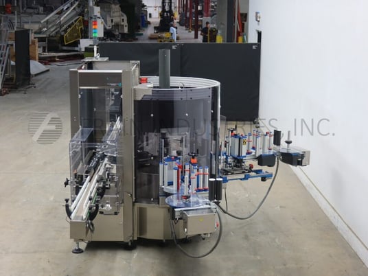PE USA #Modular-PLUS-SL, 2 head front and back, pressure sensitive, rotary labeler, 250 containers/minute - Image 2