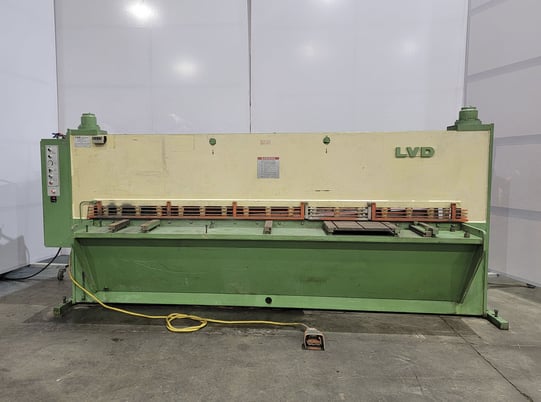 1/4" x 10' LVD #JS-25/10, hydraulic shear, motorized Back Gauge, 12 HP, 3-phase - Image 1