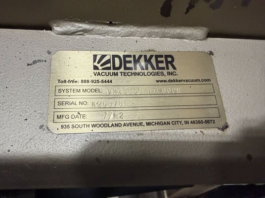 550 ACFM, Dekker #VMX0553KA1-00, Oil Sealed Liquid Ring Vacuum System, 40 HP, 2022 - Image 3