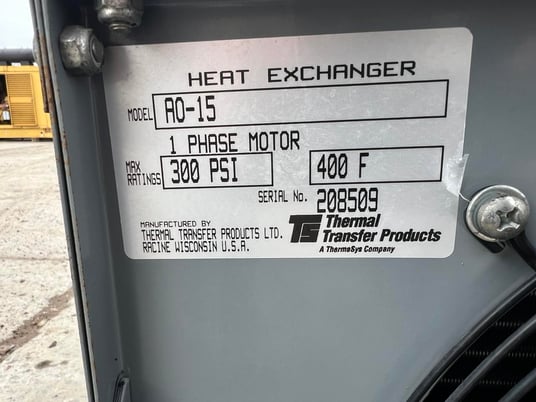 300 psi, Thermo Transfer Products #AO-15, Air-Cooled Oil Heat Exchanger, 120 Volt, 1PH, 2000 - Image 8