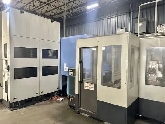 Daewoo Doosan #NHP-5000, CNC horizontal machining center, 12 pallet, 60 automatic tool changer, 28.7" X - Image 3