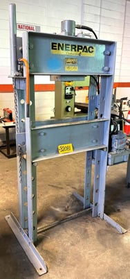 50 Ton, Enerpac, hydraulic H-frame press, 14" stroke, 50" DL, Enerpac PH462P pump - Image 3