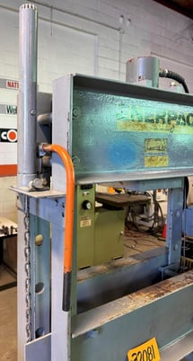 50 Ton, Enerpac, hydraulic H-frame press, 14" stroke, 50" DL, Enerpac PH462P pump - Image 6